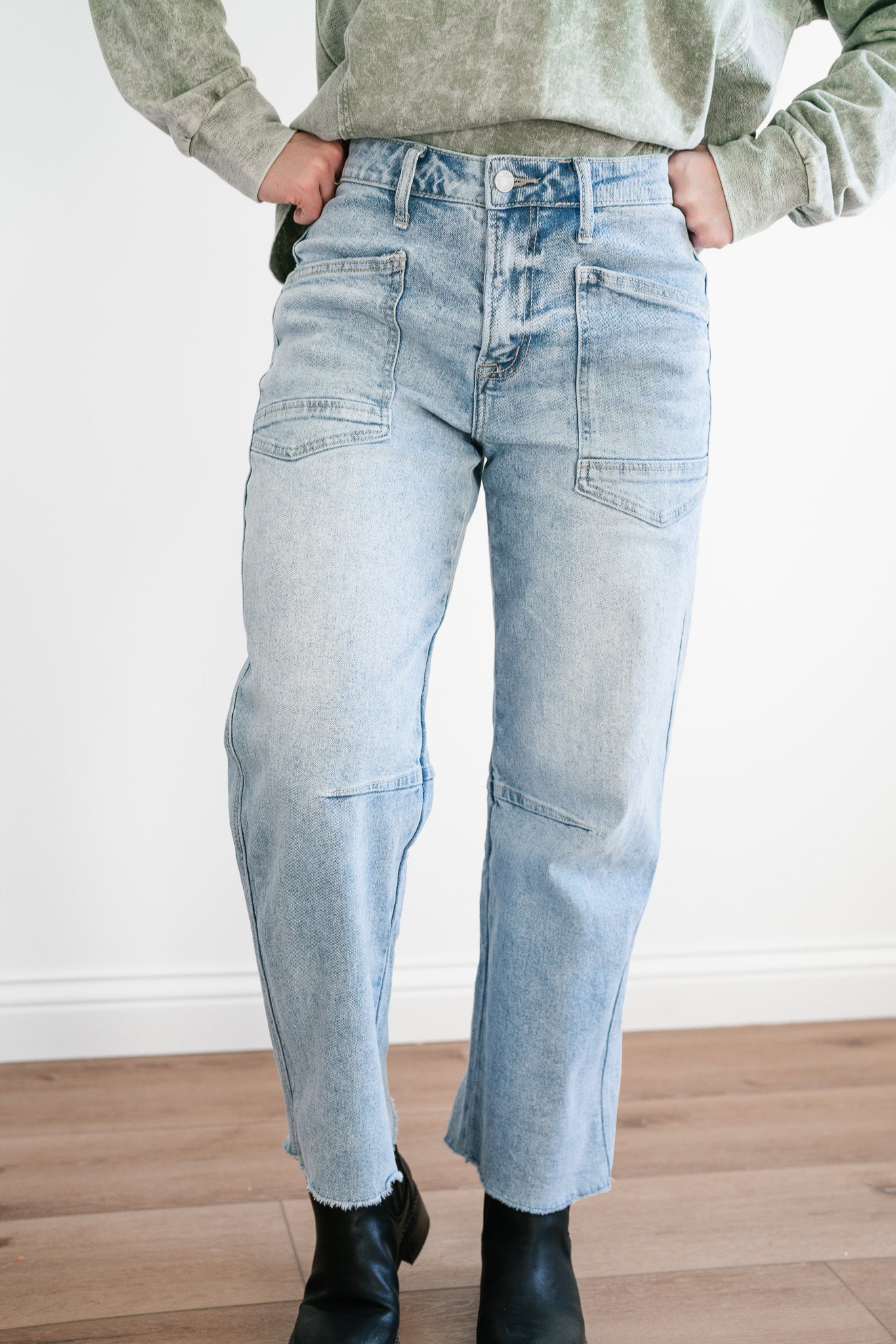 Vervet Noah High Rise Barrel Jeans