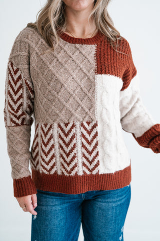 Harvest Patchwork Knit Sweater