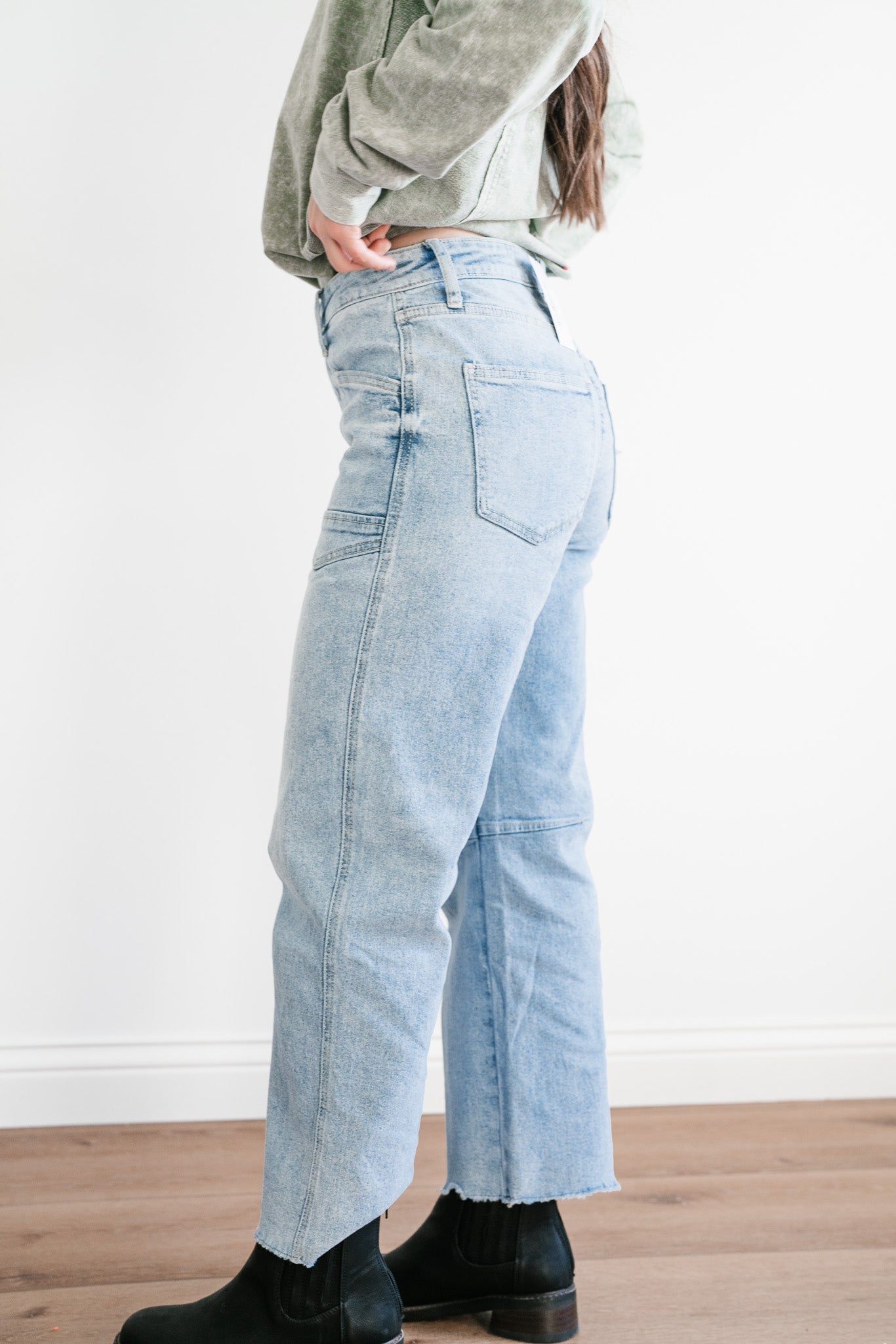 Vervet Noah High Rise Barrel Jeans