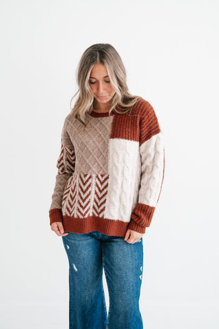 Harvest Patchwork Knit Sweater