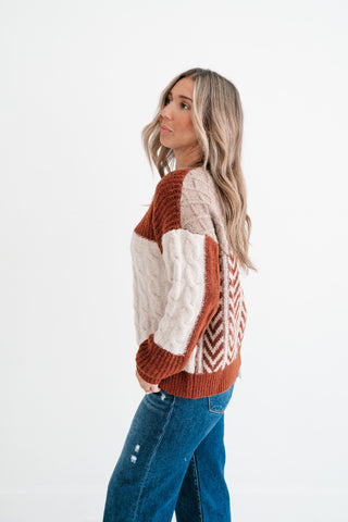 Harvest Patchwork Knit Sweater