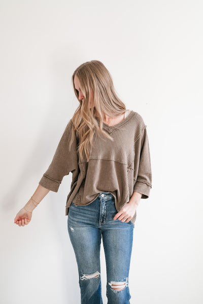 Back To You Waffle Knit Top