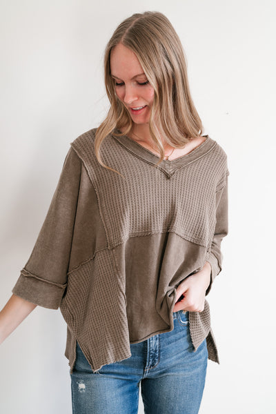 Back To You Waffle Knit Top