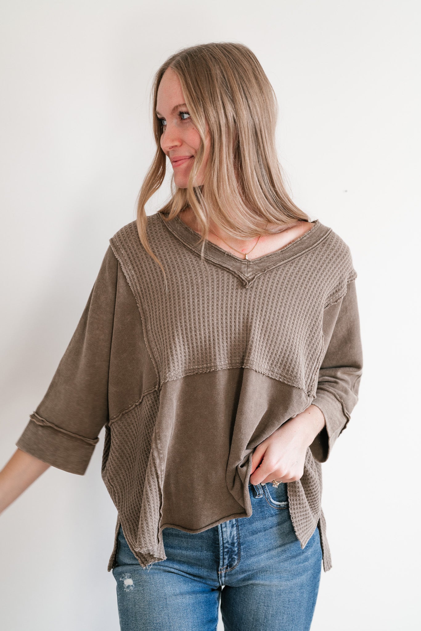 Back To You Waffle Knit Top