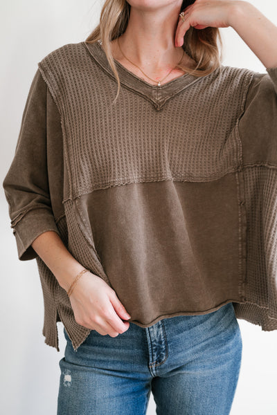 Back To You Waffle Knit Top