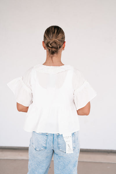Sunday Best Button Detail Top