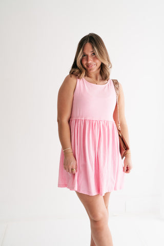 Yours Truly Mini Dress - Pink