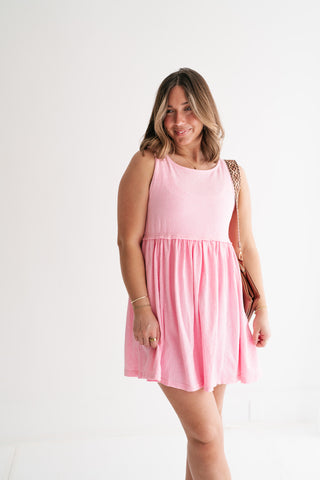 Yours Truly Mini Dress - Pink