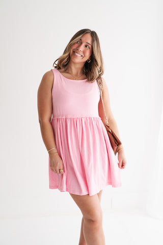Yours Truly Mini Dress - Pink
