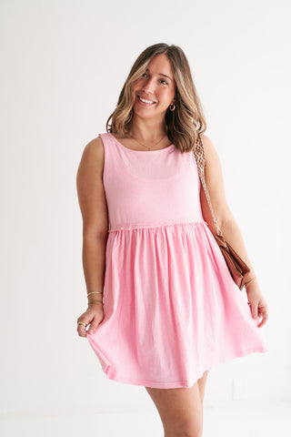 Yours Truly Mini Dress - Pink