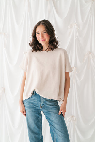 Pure Ease Relaxed Top - White Sand