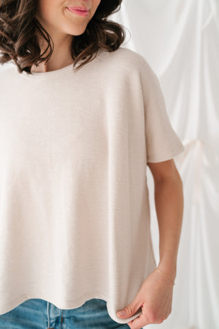 Pure Ease Relaxed Top - White Sand