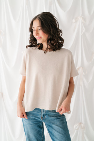 Pure Ease Relaxed Top - White Sand