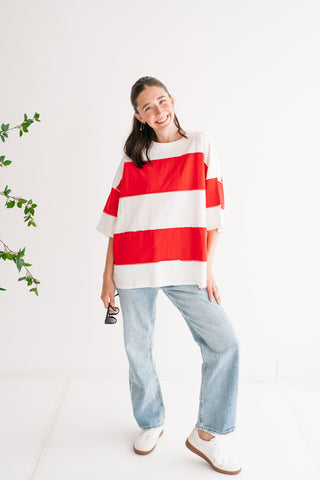 Picnic Ready Stripe Top - Red