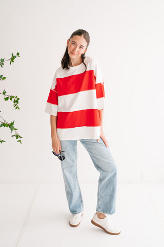 Picnic Ready Stripe Top - Red