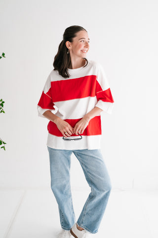 Picnic Ready Stripe Top - Red