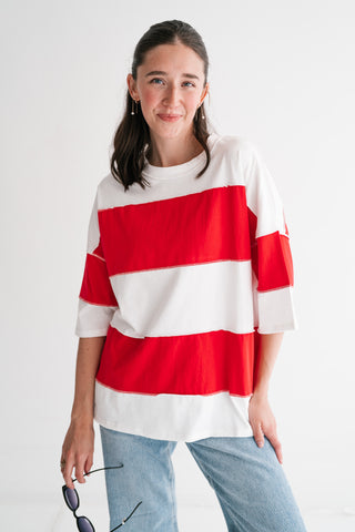 Picnic Ready Stripe Top - Red