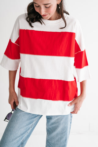 Picnic Ready Stripe Top - Red