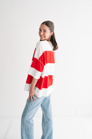 Picnic Ready Stripe Top - Red