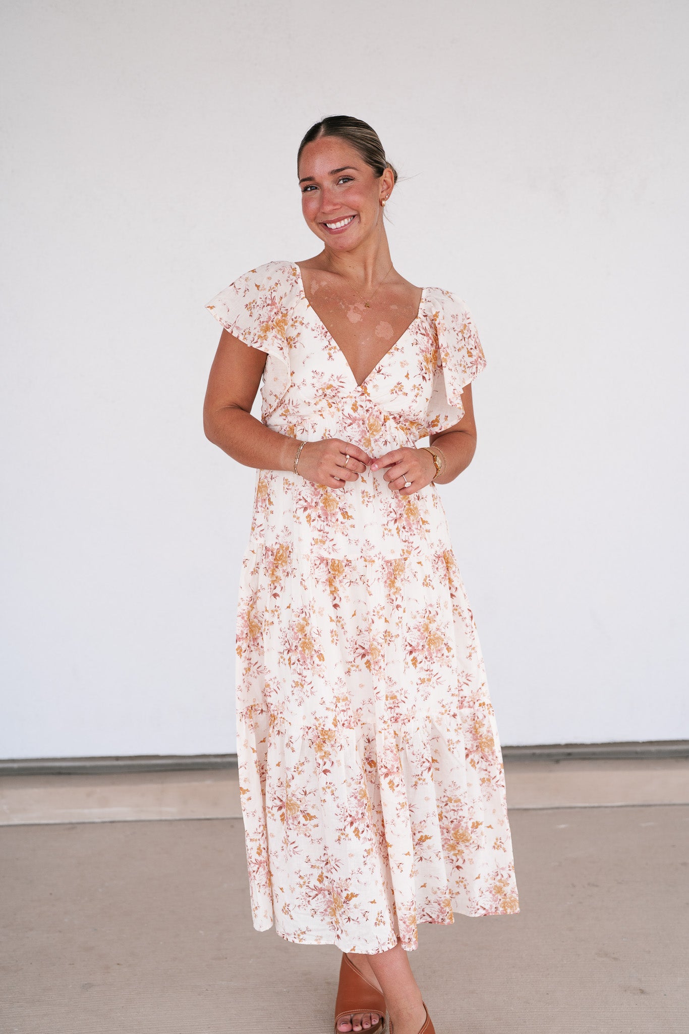 Always Yours Floral Midi Dress
