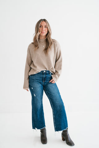 Creamstone Mock Neck Sweater