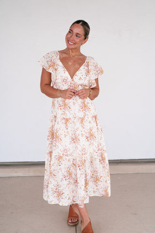 Always Yours Floral Midi Dress