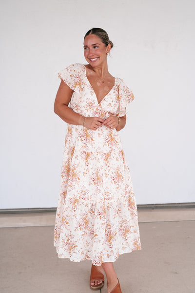 Always Yours Floral Midi Dress