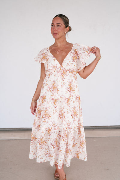 Always Yours Floral Midi Dress