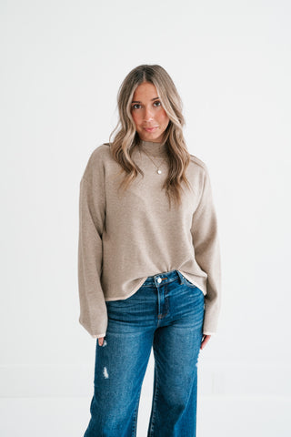 Creamstone Mock Neck Sweater