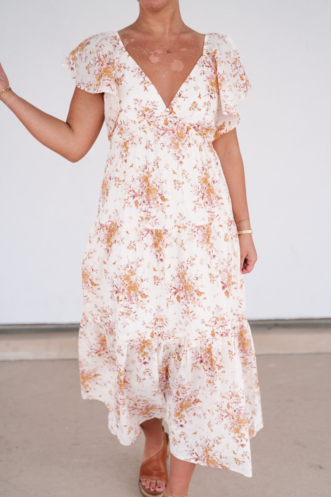 Always Yours Floral Midi Dress
