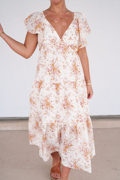 Always Yours Floral Midi Dress