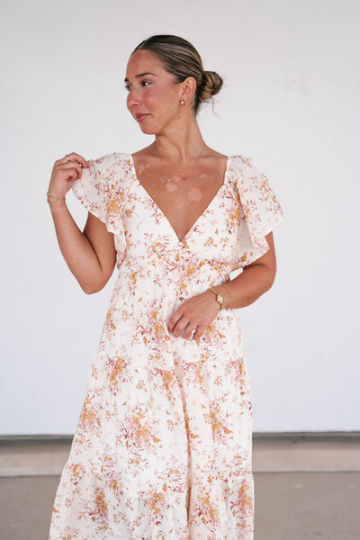 Always Yours Floral Midi Dress
