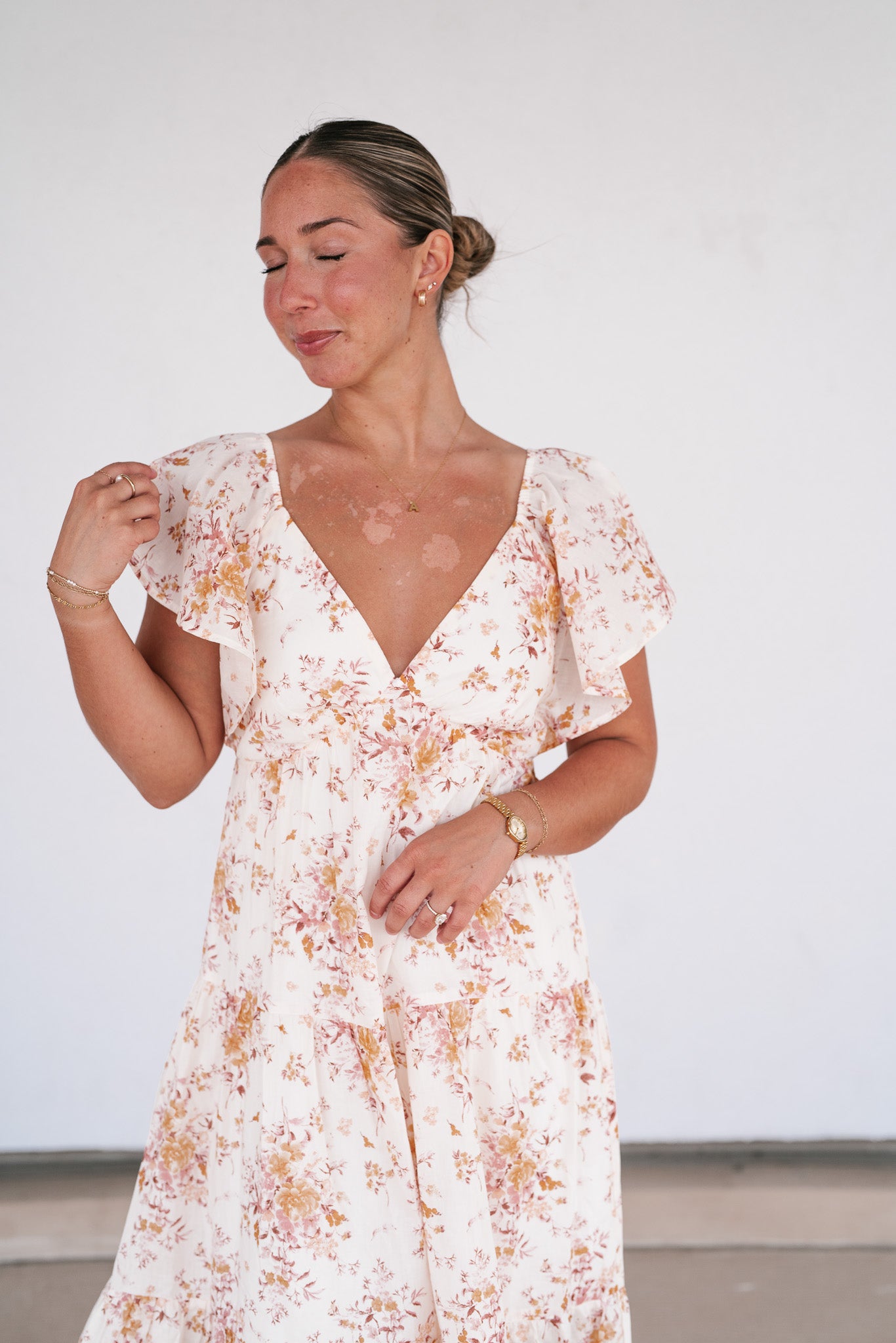 Always Yours Floral Midi Dress