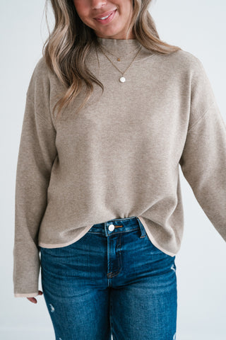 Creamstone Mock Neck Sweater