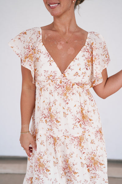 Always Yours Floral Midi Dress