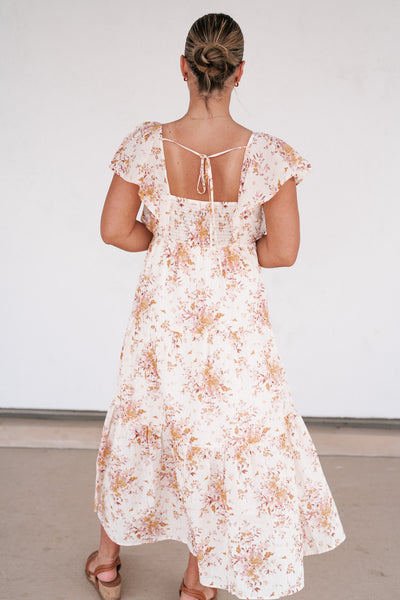 Always Yours Floral Midi Dress