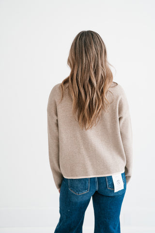 Creamstone Mock Neck Sweater