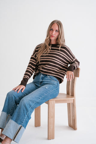 Ashwood Striped Long Sleeve Sweater