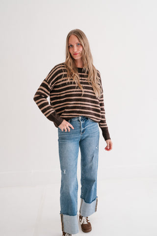 Ashwood Striped Long Sleeve Sweater