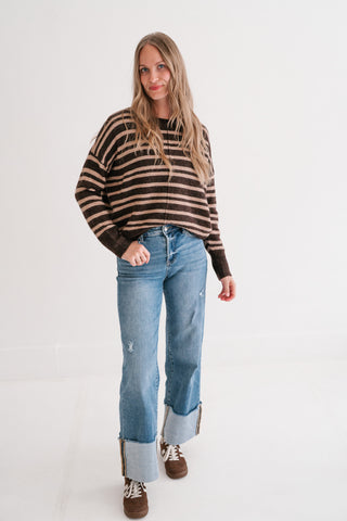 Ashwood Striped Long Sleeve Sweater