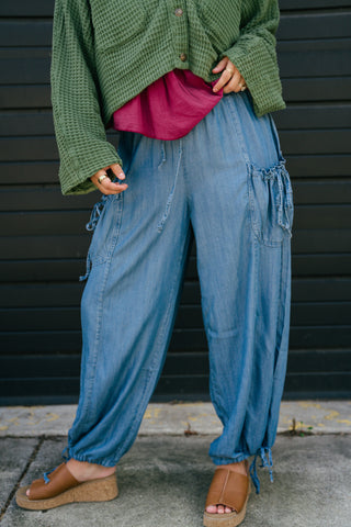 Wayward Chambray Wide Leg Pant