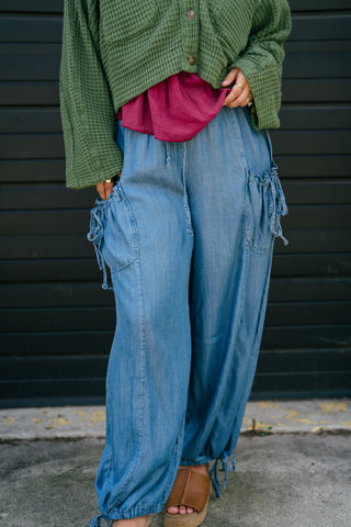 Wayward Chambray Wide Leg Pant