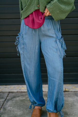 Wayward Chambray Wide Leg Pant