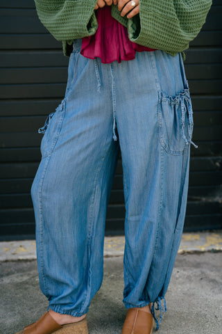Wayward Chambray Wide Leg Pant
