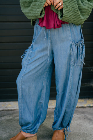 Wayward Chambray Wide Leg Pant