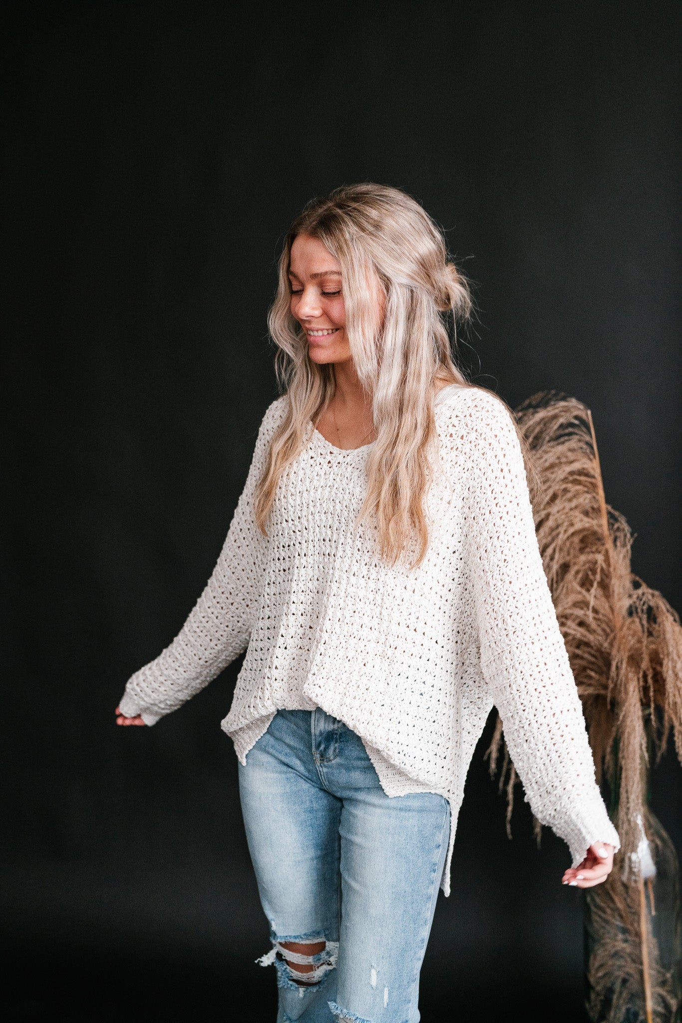 Head In The Clouds Knit Sweater