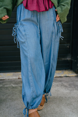 Wayward Chambray Wide Leg Pant