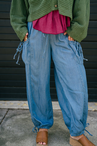 Wayward Chambray Wide Leg Pant
