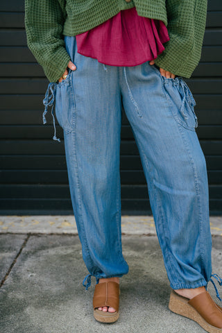 Wayward Chambray Wide Leg Pant