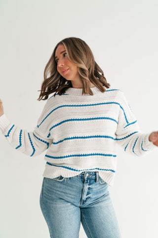 Chic Striped Knit Sweater
